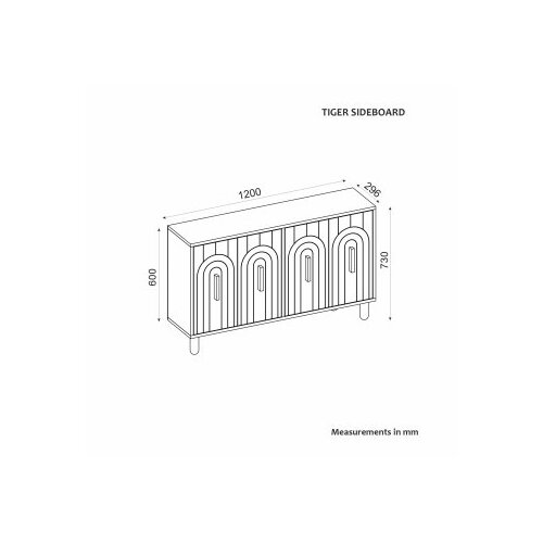 Hanah home komoda tiger walnut Slike