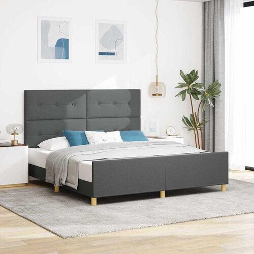  Krevetna konstrukcija Tamno siva 180 x 200 cm tkanina Cijene