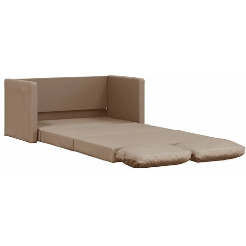  Podni kauč 2-u-1 cappuccino 112 x 174 x 55 cm od umjetne kože Slike