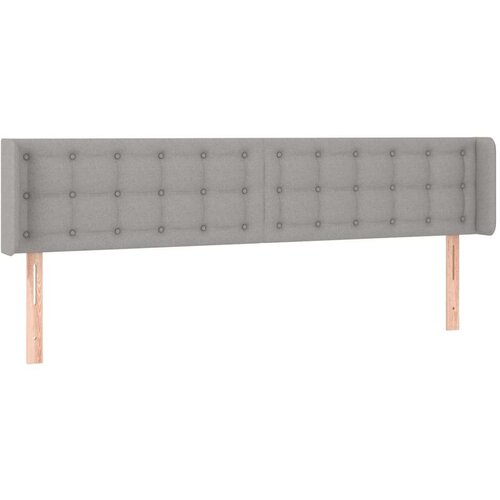  Uzglavlje svjetlosivo 183x16x78/88 cm od tkanine Slike
