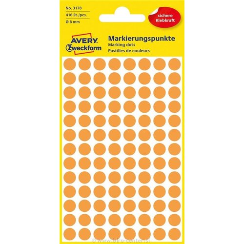  Etikete zweckform okrogle fi-8 3178 oranžne neon ZWECKFORM - 3178 ORANŽ. NEON Cene