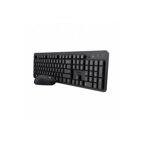Trust tastatura+mi&amp;scaron; ody II bežični set/silent/srb/crna Slike