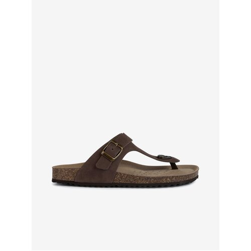 Geox Brown Women&amp;#039;s Leather Flip-Flops - Women Slike