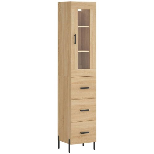  Visoka komoda hrasta sonome 34,5x34x180cm od konstruiranog drva Slike
