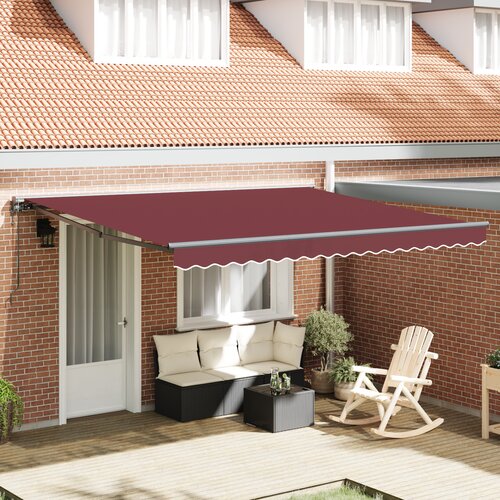 vidaXL Električna polu-kasetna tenda Burgundska crvena 400x300 cm Cijene