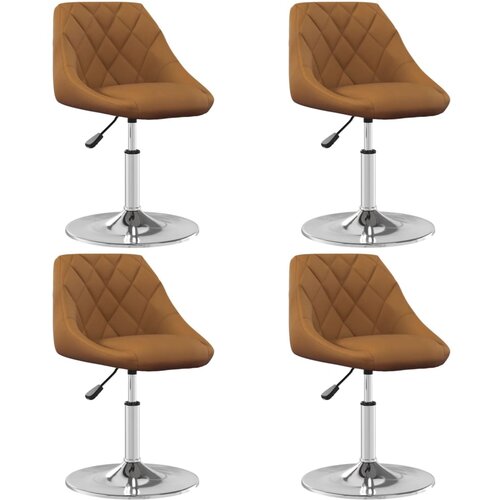 vidaXL Okretne blagovaonske stolice 4 kom smeđe baršunaste Cijene