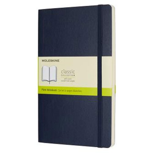 Moleskine Beležnica LG mehke platnice, temno modra &amp;ndash; brezčrtna Slike