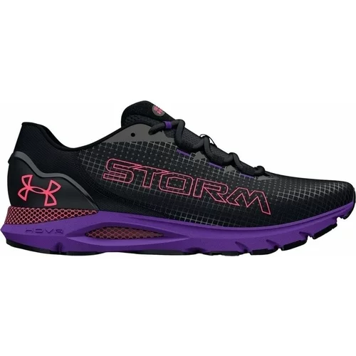 Under Armour Men's UA HOVR Sonic 6 Storm Running Shoes Black/Metro Purple/Black 45 Cestna tekaška obutev