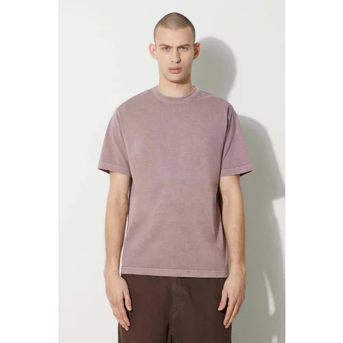 Carhartt WIP Pamučna majica S/S Taos T-Shirt za muškarce, boja: ružičasta, bez uzorka, I032847.1XFGD