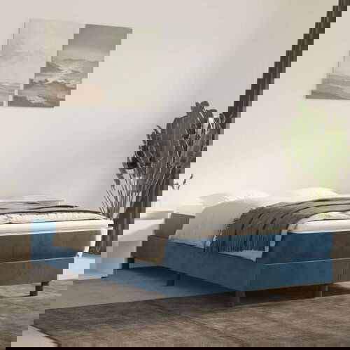 VidaXL Madrac s oprugama tamnoplavi 120x200x20 cm bar&amp;scaron;unasti Slike