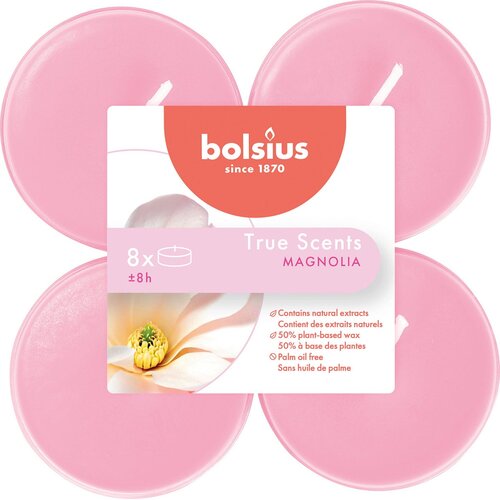 Bolsius Maxi di&scaron;eče čajne svečke "True Scents" - 8h (8 kosov) - magnolija Cene