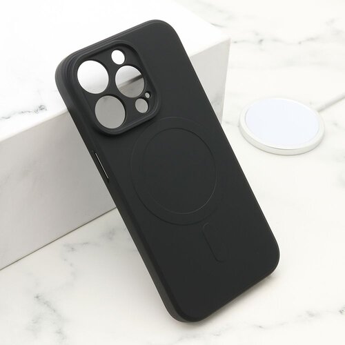 Maska VELVET TOUCH MagSafe za iPhone 15 Pro/ crna Slike