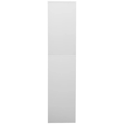  Uredski ormarić svjetlosivi 90x40x180 cm čelik i kaljeno staklo Slike