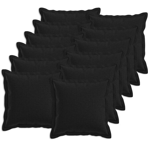  Presvlaka za jastuk 12 pcs HOUTEN Crna 45 x 45 cm Umjetni lan Cene