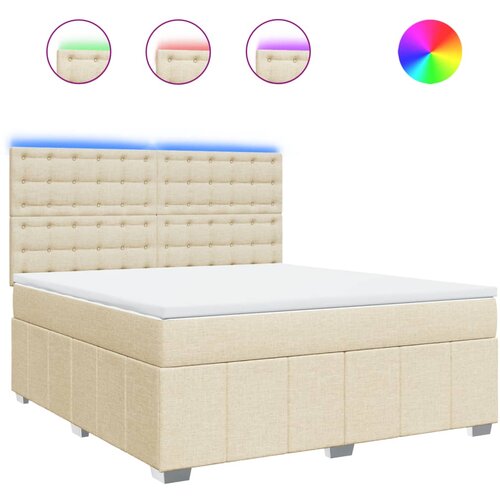 Maison Chic Box spring postelja - Vzmetna postelja z vzmetnico krem 180x200 cm blago SL23521, (21879687) Cene