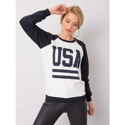 RUE PARIS Sweatshirt-DS-BL-1111.06P-white-navy blue Cene