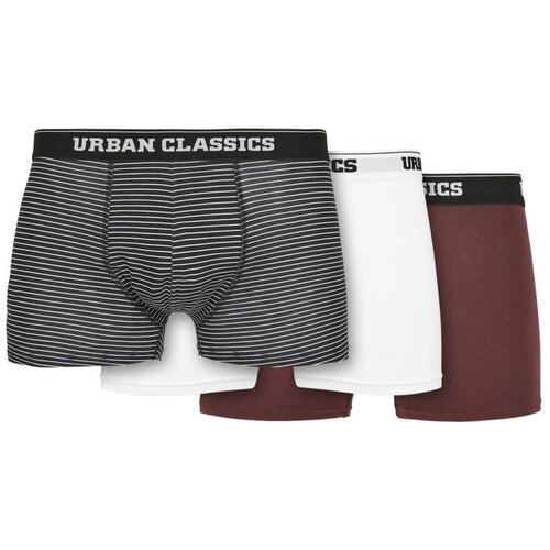 Urban Classics muške bokserice Organic 3-Pack Mini Stripe Aop+white+cherry Slike