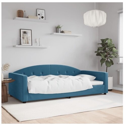 vidaXL Raztegljiva postelja modra 100x200 cm žamet Cene
