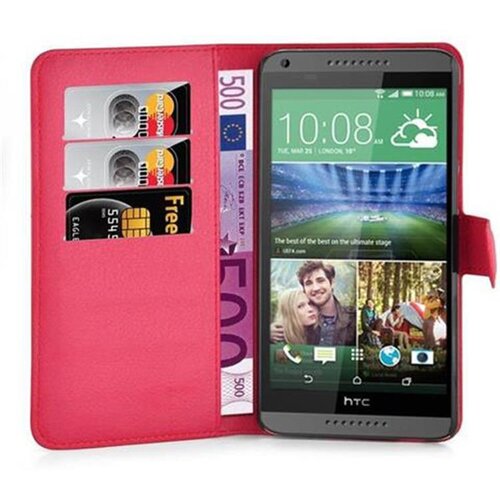 Cadorabo Ohi&scaron;je, združljivo z HTC Desire 820 v rdeče sladkorno jabolko - Za&scaron;čitni ovitek z magnetnim zapiranjem, stoječo funkcijo in režo za kartice, (20551028) Cene