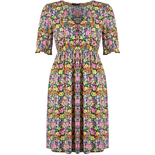 Trendyol Curve Plus Size Dress - Multi-color - Skater Slike