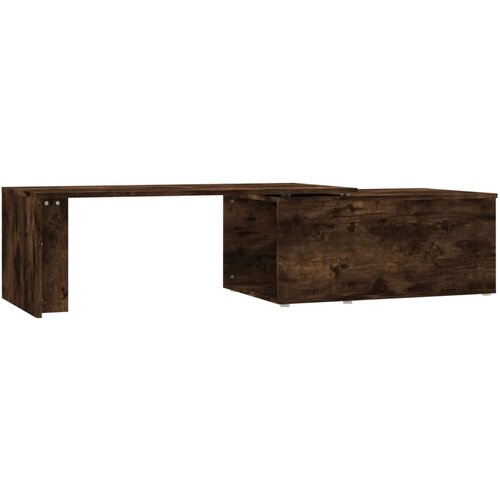 Maison Chic Klubska mizica - kavna mizica - Nizka mizica dimljeni hrast 150x50x35 cm inženirski les, (21754867) Cene