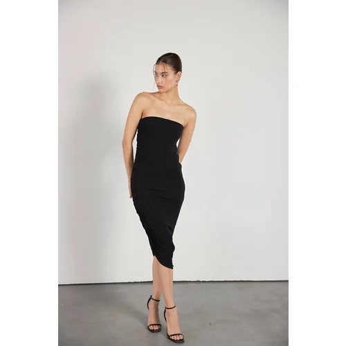 VATKALI Limited Edition Draped Dress Black