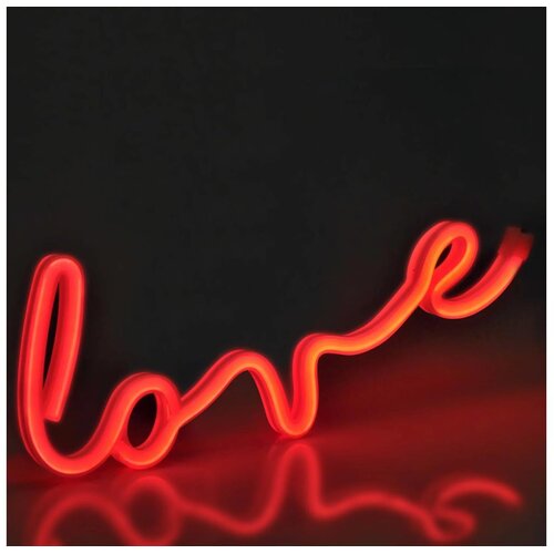  LED neonska zidna dekoracija LOVE LED/3W/3xAA USB crvena Cene