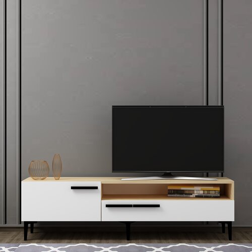 Hanah home TV Komoda Zera Hrast-Bela Slike