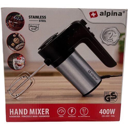 Alpina ročni me&amp;scaron;alnik, 400W, črno srebrn Slike
