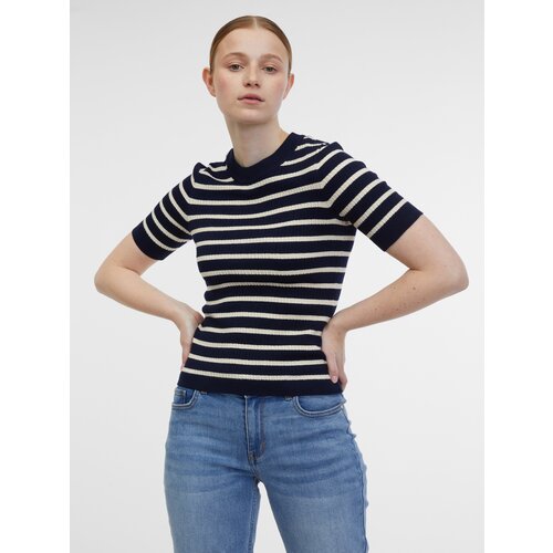 Orsay Women&amp;#039;s Navy Blue Striped Knit Top - Women&amp;#039;s Slike