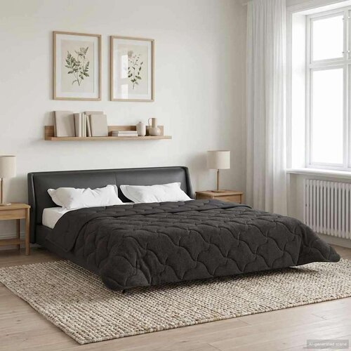  Ljetni pokrivač Antracit 200 x 220 cm Mikrofibra i teddy flis Slike
