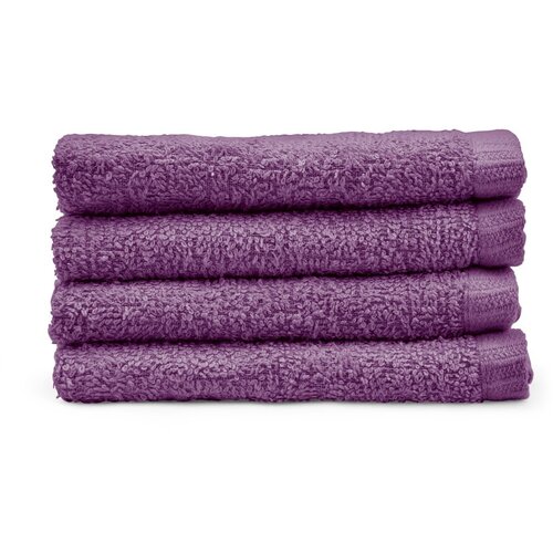 Catherine Lansfield Ljubičasti brzosu&amp;scaron;eći pamučni ručnici u setu 4 kom 30x30 cm Quick Dry &amp;ndash; Slike