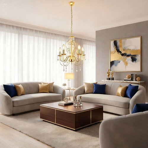 Toolight Elegantni Luster EBT009-5CP GOLD Slike