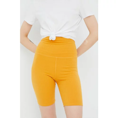 Brixton Kratke hlače za žene, boja: žuta, glatki materijal, visoki struk