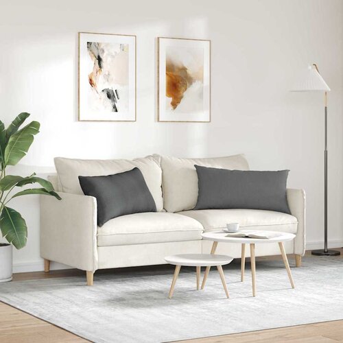  Jastučići za sofu 2 pcs Tamno siva 80 x 40 cm tkanina Slike