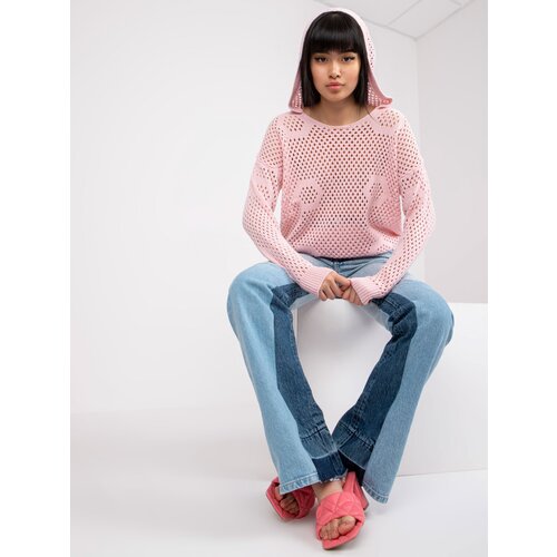 RUE PARIS Sweater-LC-SW-0237.26P-Light Pink Slike