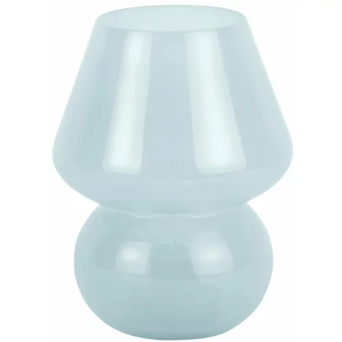 Leitmotiv Svijetlo plava LED stolna lampa sa staklenim sjenilom (visina 20 cm) Vintage –