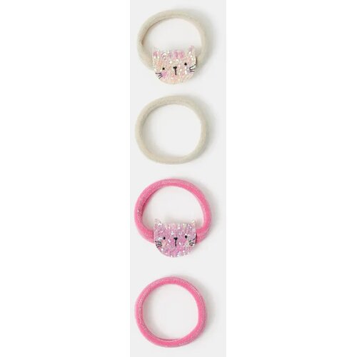 Monsoon Children Set gumica za kosu Maca, 4 komada, Roze Cene