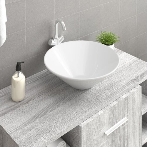 VidaXL Umivaonici 2 kom bijeli 42 x 42 x 14 cm keramički Slike