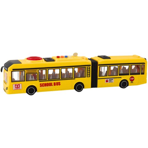  dvostruki autobus za igru sa svjetlosnim i zvučnim efektima 1:16 - žuti Slike