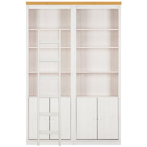 Støraa Bijela biblioteka od masivnog bora 148x223 cm Anita – Cijene