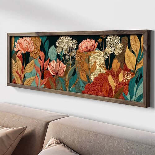 WALLXPERT LAC047-120 Multicolor Decorative Framed MDF Painting Cene