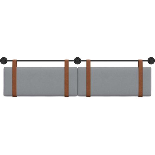  Držeće uzglavlje Zidne Svijetlo siva 210 x 55 x 5 cm Antikni PU - Svjetlosiva 200 cm bez LED Slike