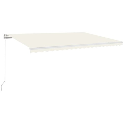 vidaXL Ročno zložljiva tenda z LED lučmi 500x350 cm krem, (20743178) Cene