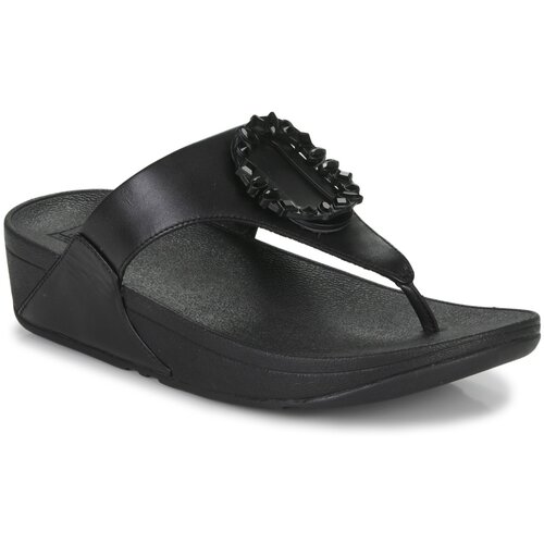Fitflop LULU CRYSTAL-CIRCLET LEATHER TOE-POST SANDALS Crna Cijene