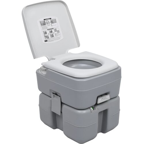  Prenosno strani&amp;scaron;če za kamping sivo 20+10 L Slike