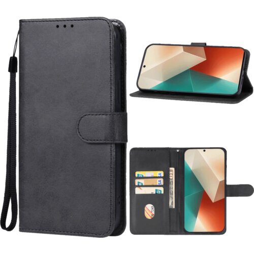  Preklopna futrola za Redmi Note 13 5G, Koža, Crna Cijene