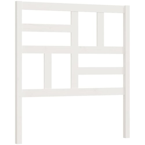  Uzglavlje za krevet bijelo 81 x 4 x 104 cm od masivne borovine Slike