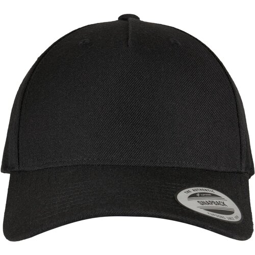 Flexfit YP CLASSICS 5-PANEL PREMIUM COVERED CAP Visor SNAPBACK CAP black Cene