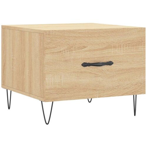 Maison Chic Klubska mizica - kavna mizica - Nizka mizica sonoma hrast 50x50x40 cm inženirski les, (21752772) Slike